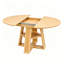 Table de salle à manger extensible ronde avec rangement caché et détails décoratifs tissés