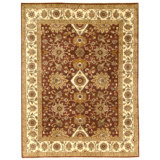 High-Quality Hand-Knotted Red And Ivory Area Rug