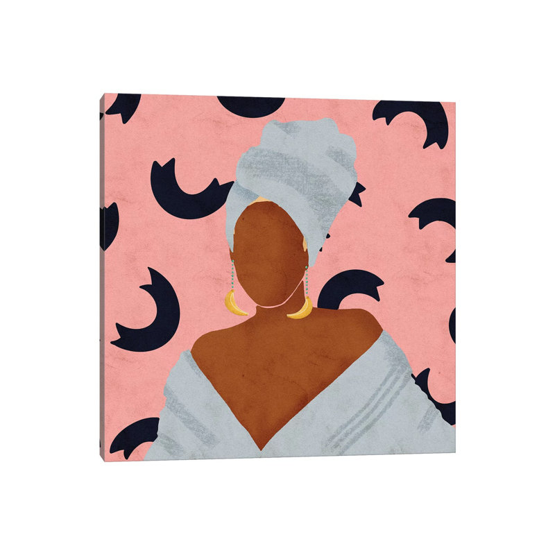 Keisha by Reyna Noriega - Painting on Canvas, Wrapped Canvas, 45.72 cm H x 45.72 cm W x 1.91 cm D