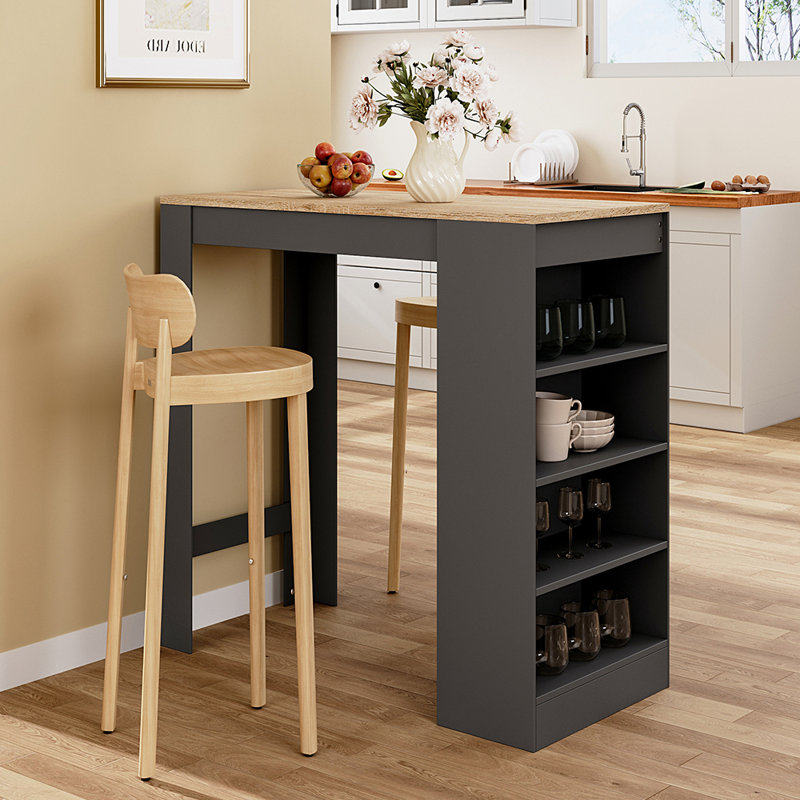 Takaia Dining Table, Black, Brown