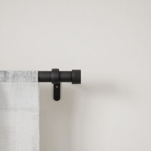 Stainless Steel Adjustable 1'' Diameter Single Curtain Rod