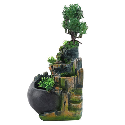 Décoration de bureau à domicile pour bureau avec petite cascade et humidificateur