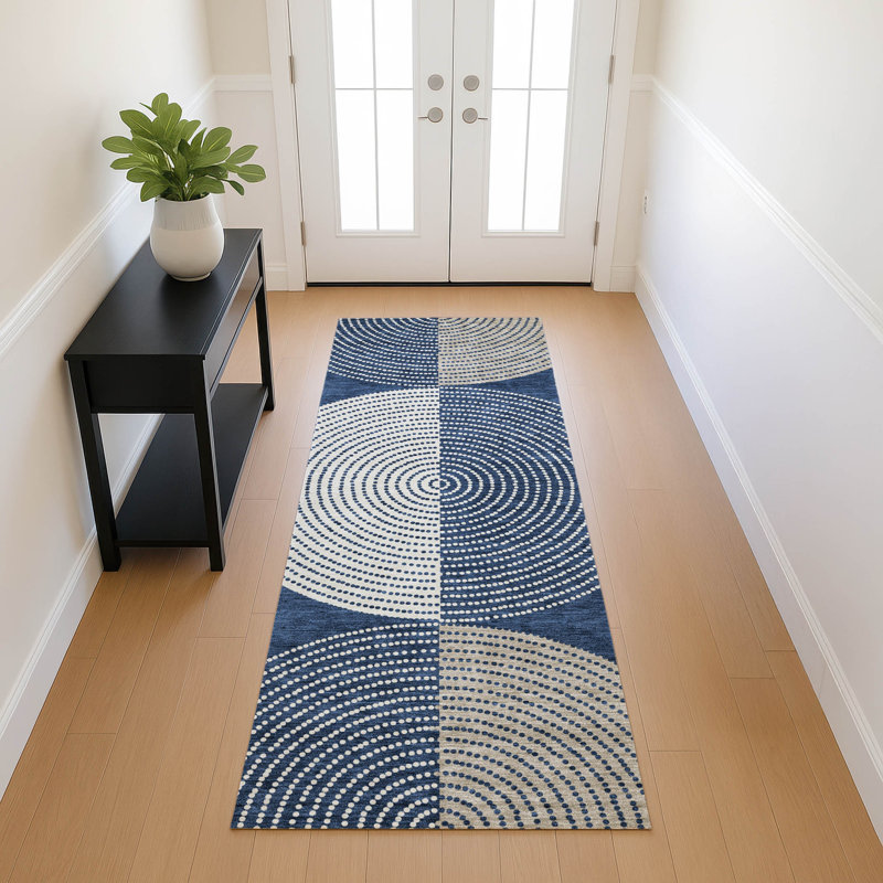 Machine Washable Indoor/Outdoor Jenning ACN2281 Geometric Rug, Runner 2'3" x 7'6"