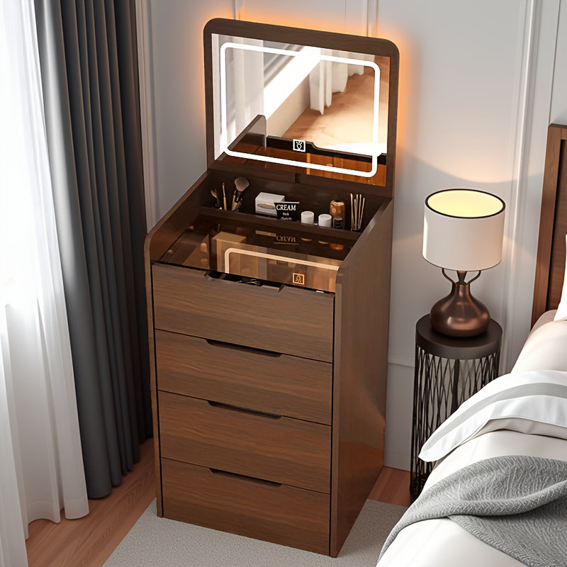 Meuble-lavabo 3 en 1 avec miroir Plip, Noyer en double