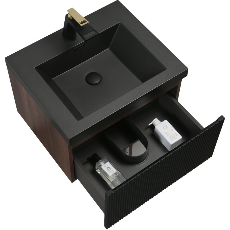 Modern Functionality Engineered Wood Wall-mounted Vanity For Elegant Bathroom Settings
