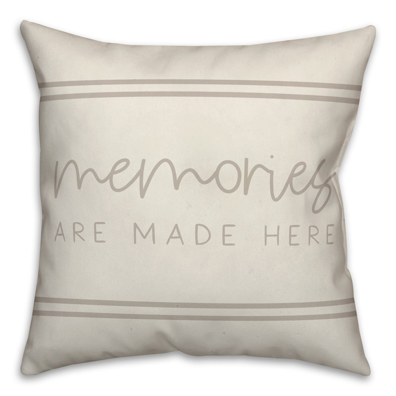 Housses de coussin carré d’extérieur en forme de mémoires, Blanc