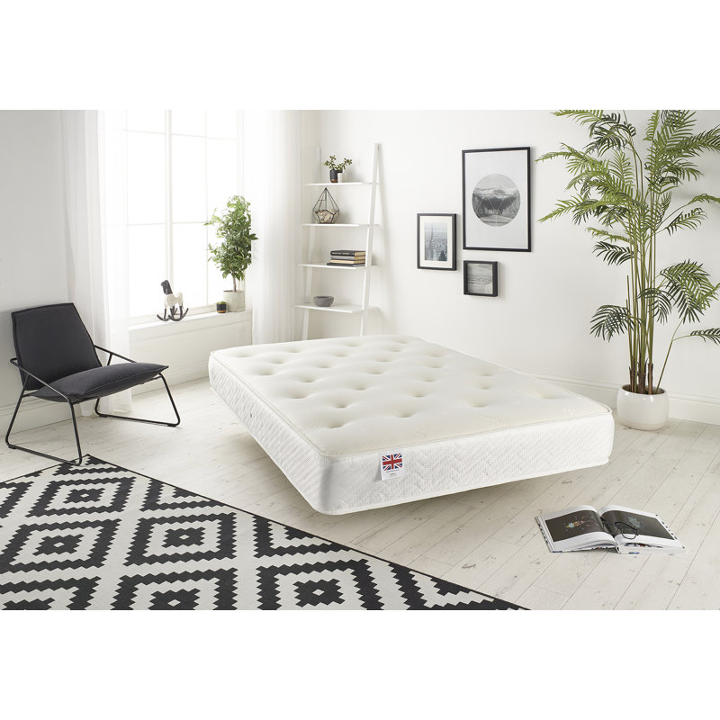 Dennishia Coilsprung Divan Bed Set, No Drawer, Super King (6'), Wheat