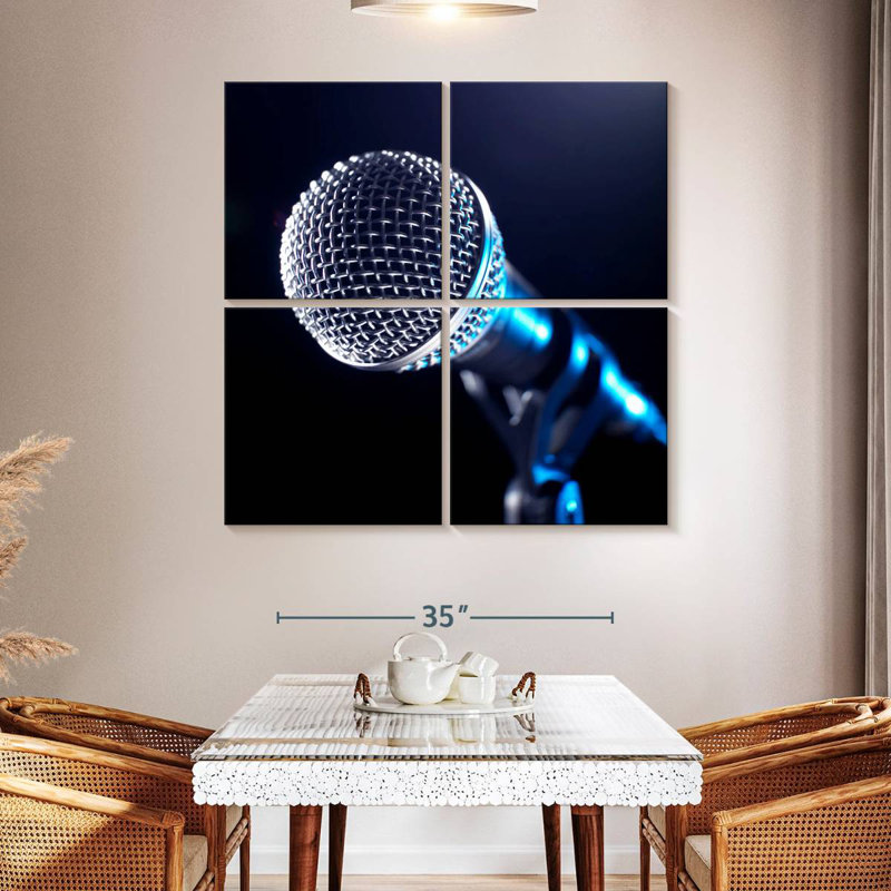 Abarca Microphone On A Stand, 45" H x 45" W