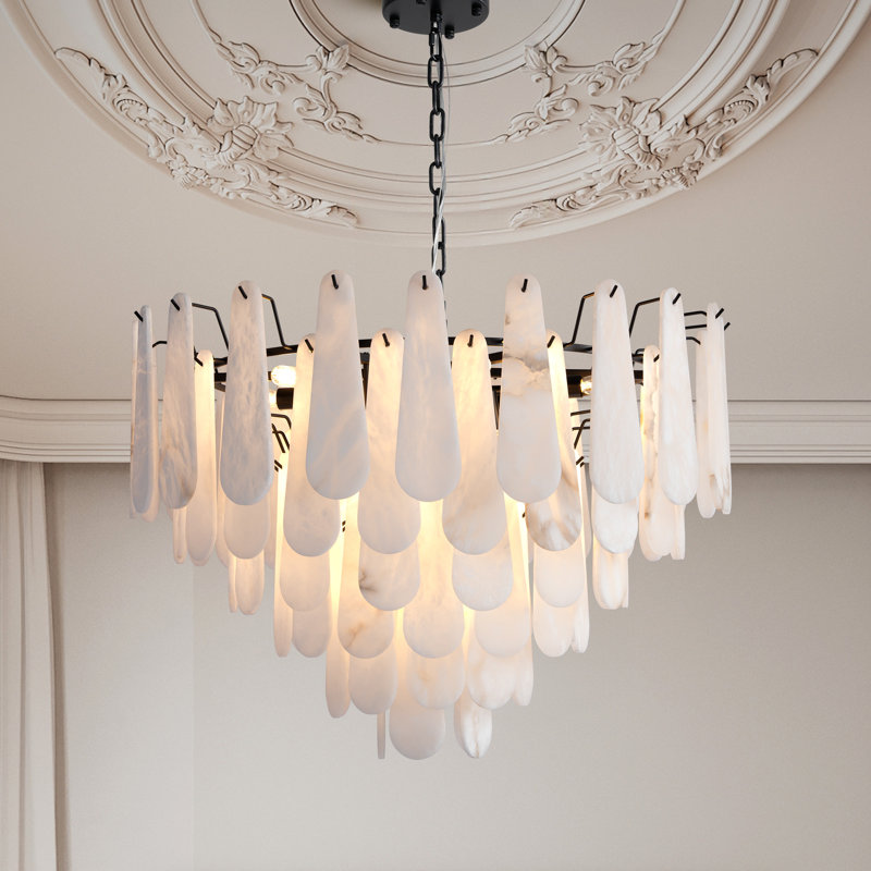 Lustre de salon noir 31,5 po Norinne, Noir mat, 6, 16