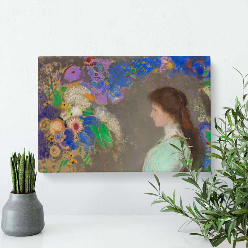 Violette Heymann by Odilon Redon - Wrapped Canvas, 35cm H x 50cm W x 3cm D