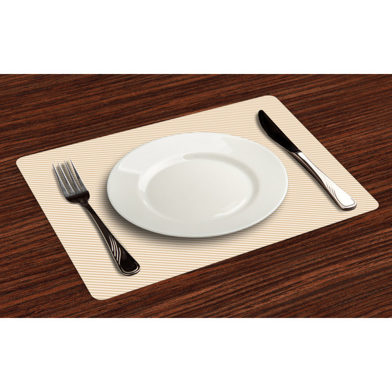 Polyester Striped Rectangle Placemat