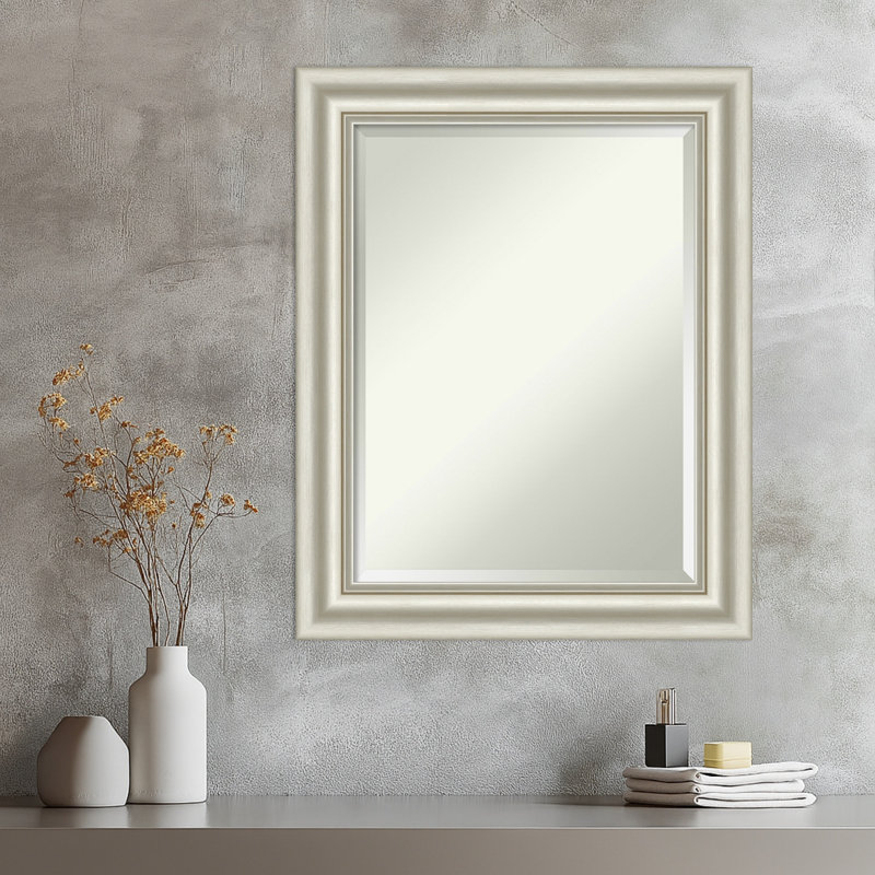 Miroir mural Sophia, 29,5 po x 23,5 po, Argent argent