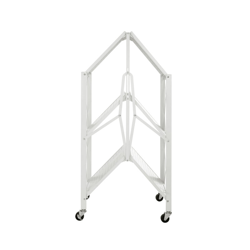 27'' W Steel Shelving Unit with Wheels, White