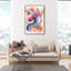 Oliver Gal Neon Swirl Abstract - Hand-Applied Glass Coat Framed Canvas Art-2078035272-2050148034