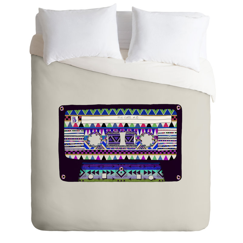 Bianca Polyester Geometric Shapes Duvet Cover, Twin/Twin XL Duvet Cover + 1 Standard Sham