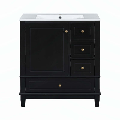 Meuble-lavabo polyvalent avec rangement spacieux et fabrication durable