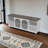 TV Stand for 63 Inch TV, Entertainment Center with Adjustable Shelf, Rattan TV Console with 2 Cabinets-1936270108
