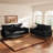 58" Faux Leather Square Arm Loveseat-1591697348