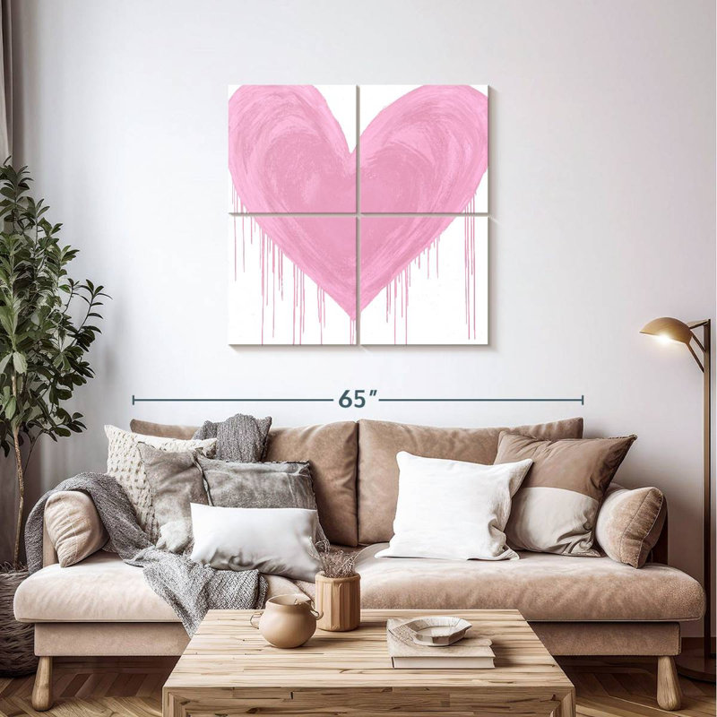 Hardie Big Hearted Pink, 38" H x 38" W