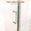 Porte de douche 6 mm / l 32 po x L 72 po en verre trempé, conception sans fuite, cadre semi-pivotant, réglage de la largeur de 1 po, arbre rotatif multifonctionnel
