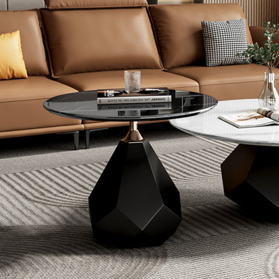 Table basse moderne simple ronde en marbre