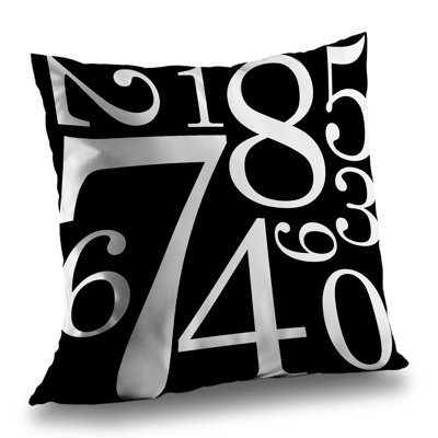 Zero to Nine Typo & Symbols Throw Pillow - Home Decor Insert