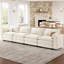 Canapé modulaire 4 places Jed, beige-131402881-131402882