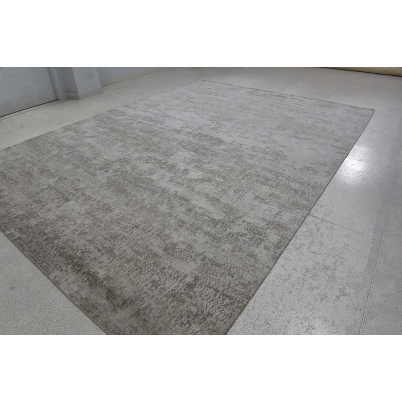 Contemporary One-of-a-Kind Rectangle 10'2" x 13'9" Hand Knotted Area Rug