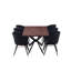 Goddard  6 Person Dining set - a Rectangular Wooden Dining Table with Metal Legs and a Set of 6 Quilted Velvet Dining Chairs for Dining Room - Modern Dining Table Set-1887116070-1887116064-1887116065