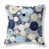 Bleu / crème floral / géométrique