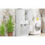 Armoire de rangement blanche pour salle de bain avec buanderie. , Peint. Tablette réglable pour divers articles. Portes et tiroirs extra - 2 matériaux, mobilier d'espace. Et une disposition compacte-118024759