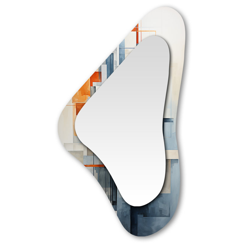 Colorful Mid Century Abstract Architectures I - Miroir mural de forme asymétrique Mid-Century