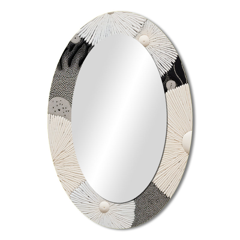 Miroir mural noir et blanc, 36 po x 24 po