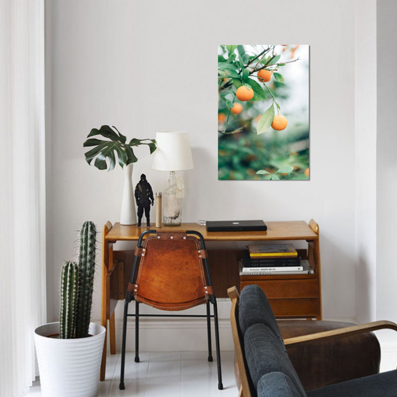 « orange tree » sur toile, H 12 po x l 8 po x P 0,75 po, Pas de tapis, Toile tendue