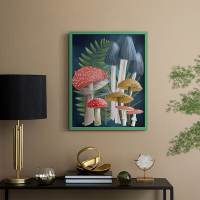 Harvest Mushrooms II Framed Print - Solid Wood