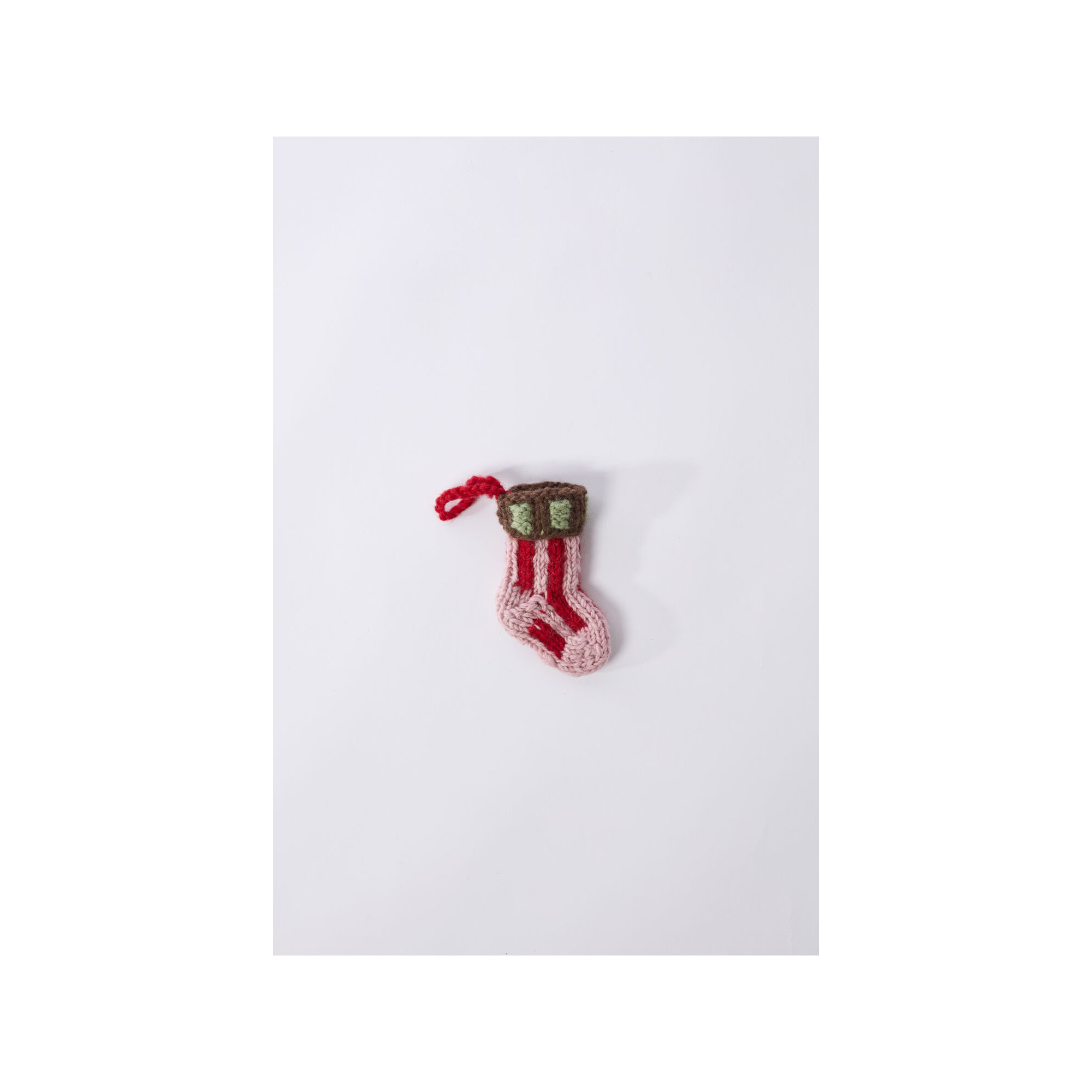 Tiny Stocking Ornament 6"x 4"