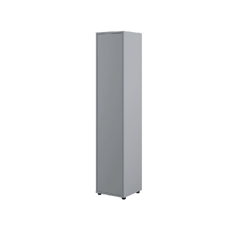 Oneisha 1 Door Manufactured Wood Wardrobe, Grey