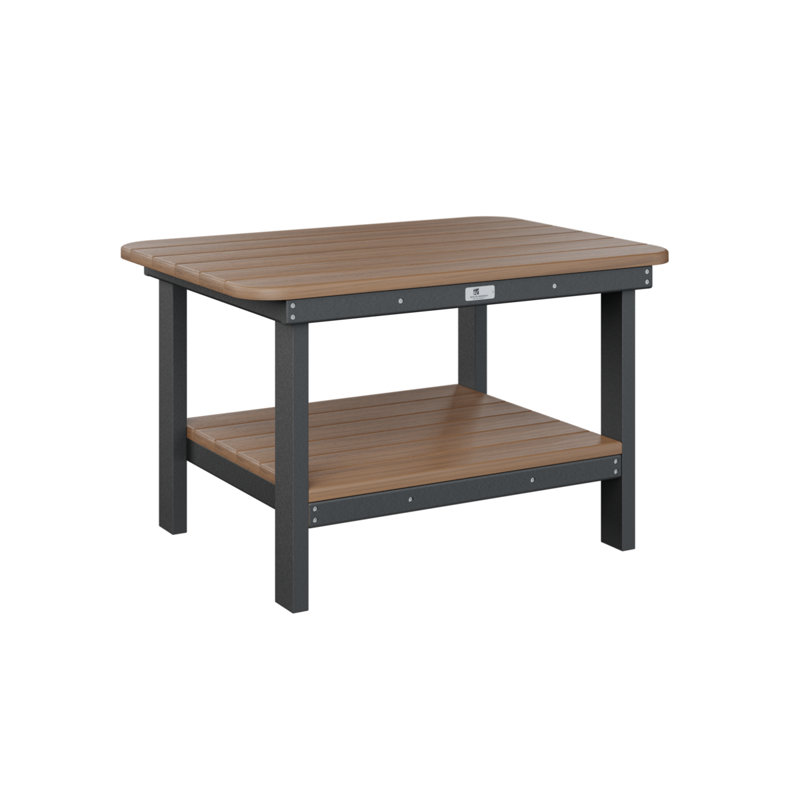 Outdoor Rectangle Coffee Table, Black, Antique Mahogany