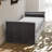 Modern Chenille Upholstered Slipcovered Bench With Two Pillows-1943478590