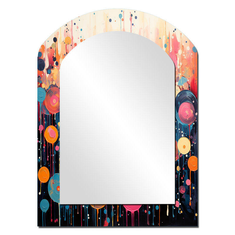 Lolotoe - Miroir tendance en métal, 34 po x 25 po