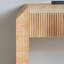 Console rustique en bois avec tiroir - Design minimaliste, texture nervurée