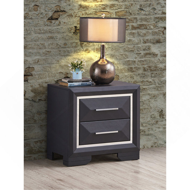 Table de chevet, noir