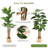 Faux Scindapsus Aureus Plant, Realistic Golden Pothos Floor Tree with Pot, Ideal for Indoor Decor, Easy to Use, No Maintenance Needed