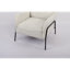 Chaises d'appoint modernes, chaise longue compacte en tissu gris