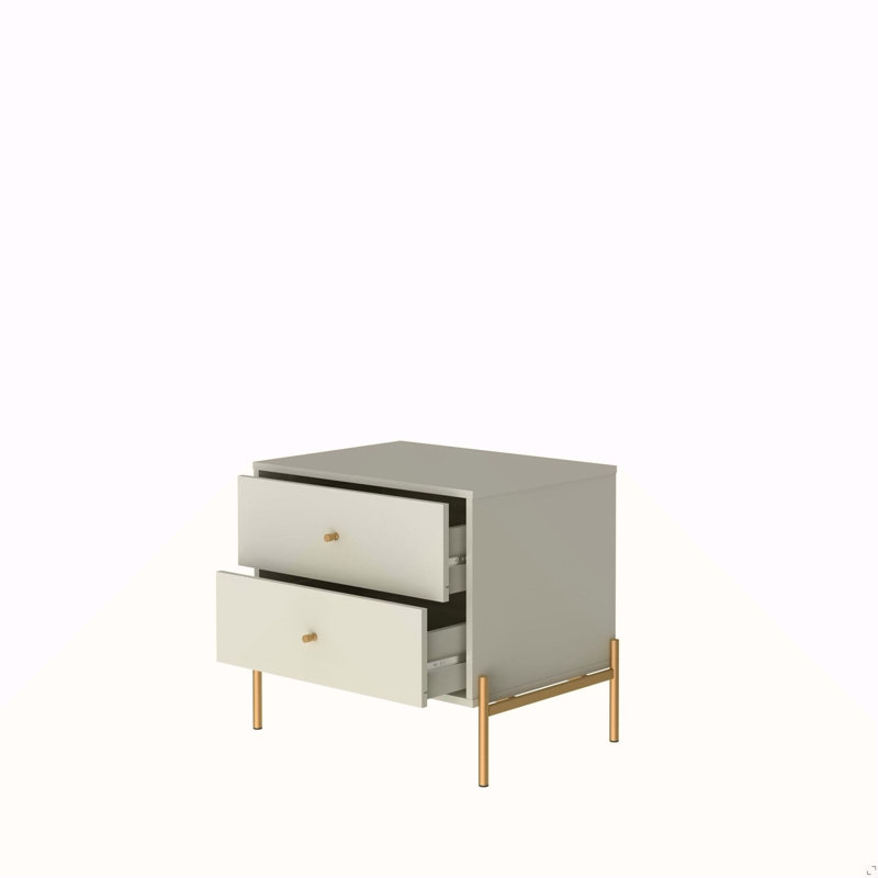 Table de chevet blanc cassé