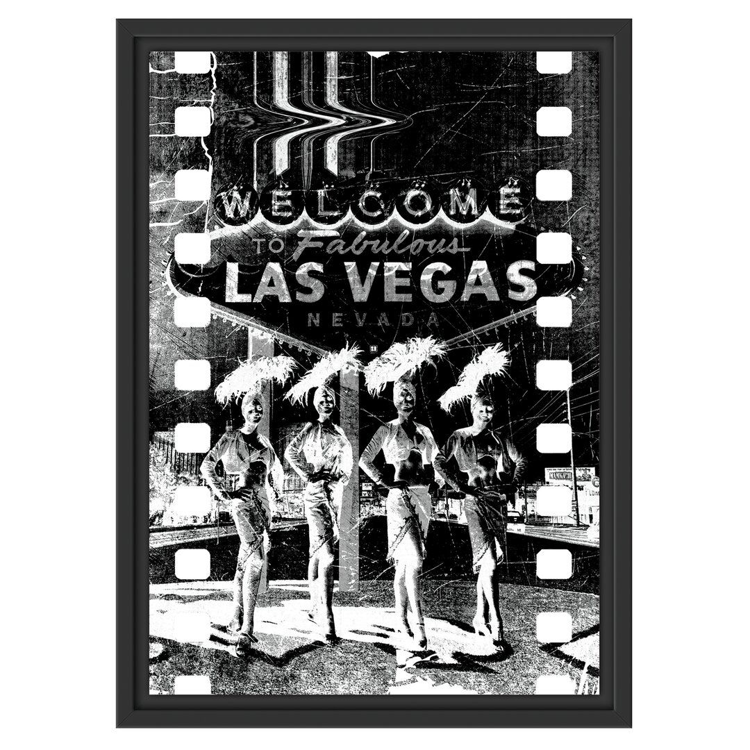 Gerahmtes Wandbild Fabulous Vegas negativ NEGATIV