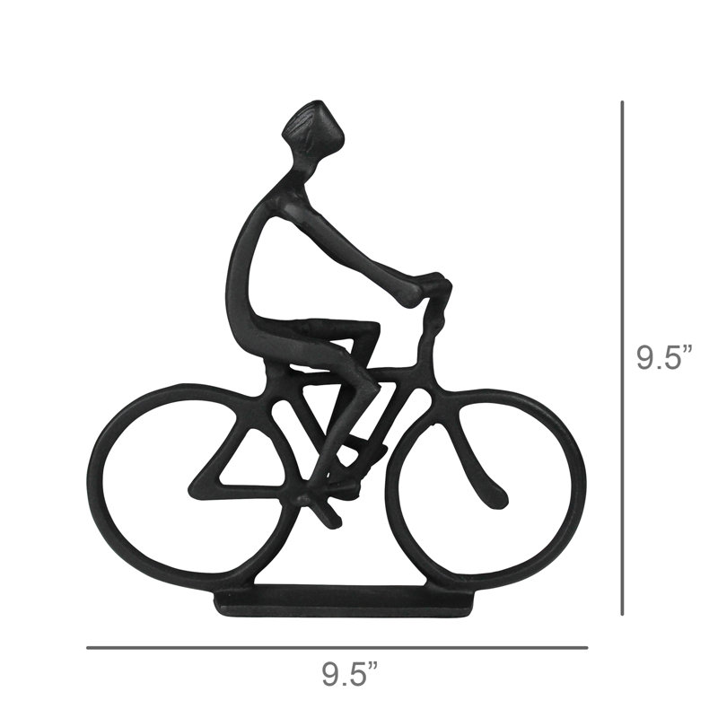 Homme à bicyclette, noir