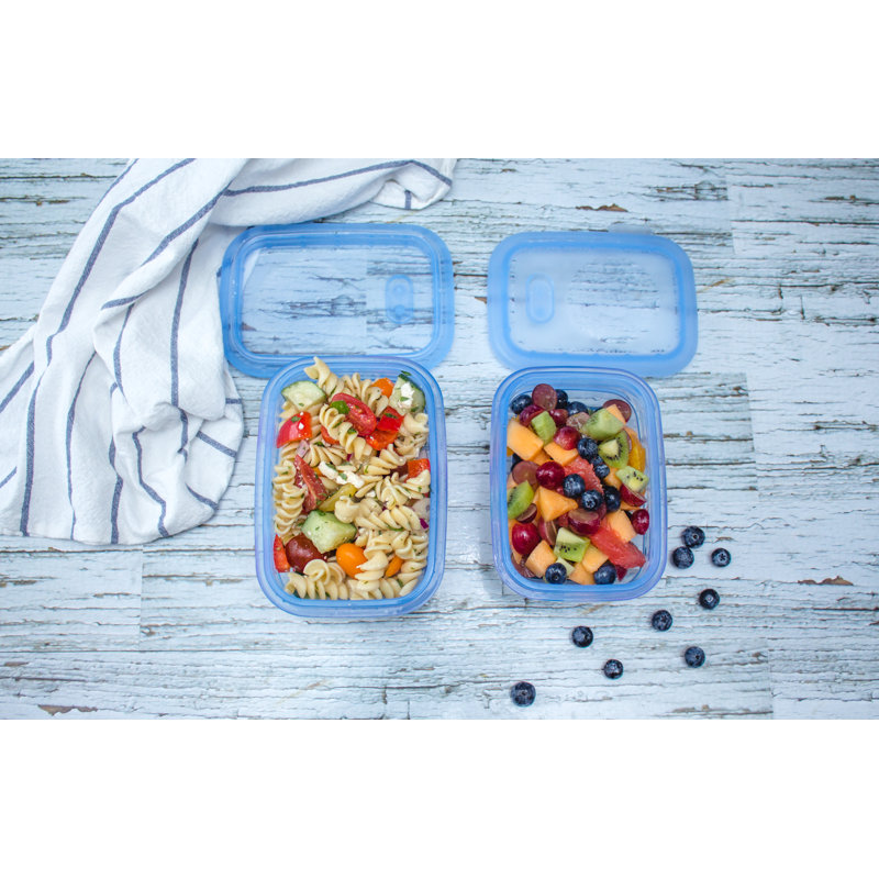 Contenant alimentaire en silicone 15,5 oz, Bleu