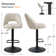 Set of 4 Swivel 24"-32" Upholstered Footrests Adjustable Height Bar Stool