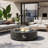 Outdoor Concrete Propane Fire Pit Table-1350057769